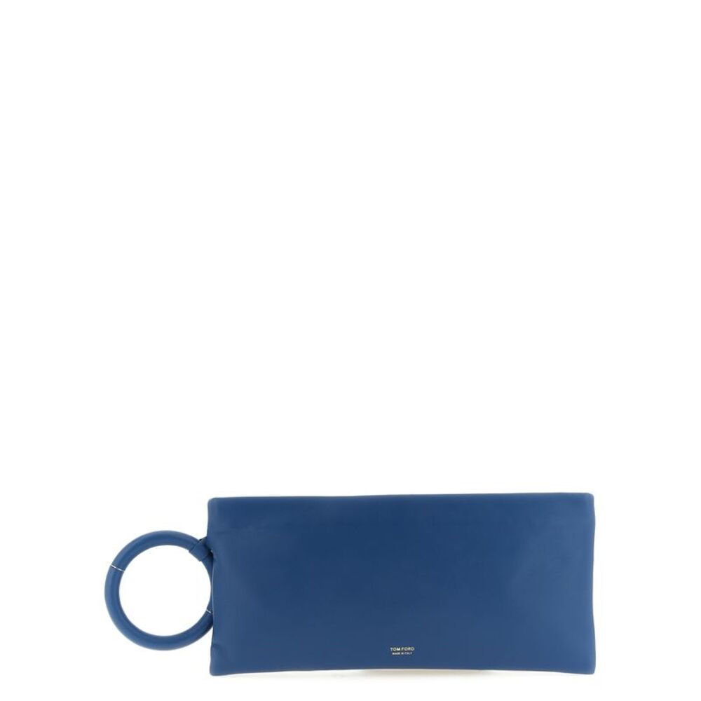 Tom Ford Blue Lambskin Clutch Women's Bag